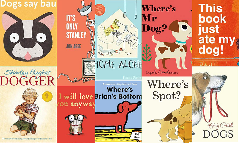 Picture books about dogs book covers
